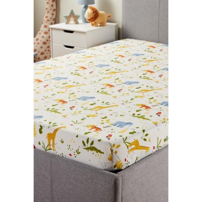 спално,бельо,и,комплекти,аксесоари,на,разпродажба,homelife,safari,animals,fitted,sheet,multi