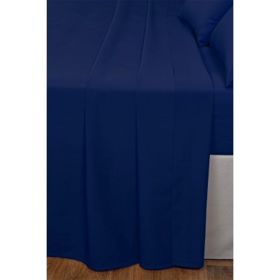 спално,бельо,и,комплекти,homelife,non,iron,plain,dyed,flat,sheet,navy