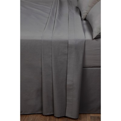 спално,бельо,и,комплекти,homelife,non,iron,plain,dyed,flat,sheet,charcoal
