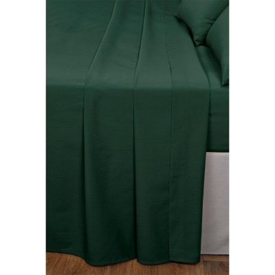 спално,бельо,и,комплекти,homelife,non,iron,plain,dyed,flat,sheet,forest,green