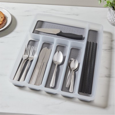 аксесоари,за,кухня,homelife,plastic,cutlery,organiser,tray,grey