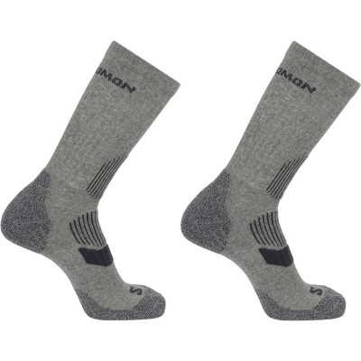 почистване,и,защита,salomon,lightweight,crew,2,pack,walking,socks,unisex,grey,phantom