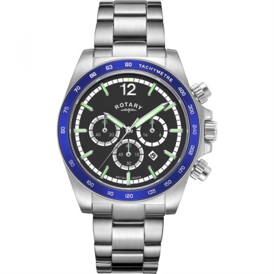 часовник,часовници,rotary,mens,rotary,henley,chronograph,watch,silver,and,black