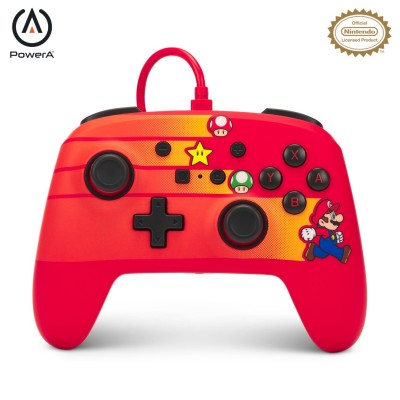 игри,и,технологии,powera,enhanced,wired,controller,for,nintendo,switch,speedster,mario,red