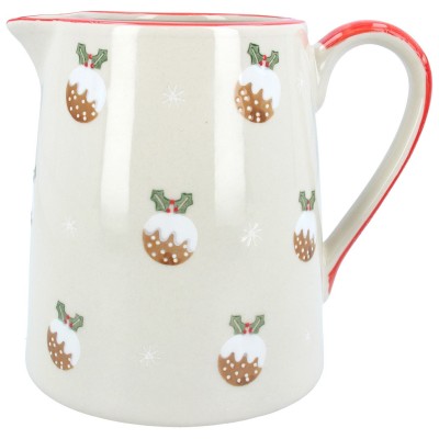 коледни,опаковки,и,декорации,аксесоари,на,разпродажба,gisela,graham,christmas,pudding,stoneware,jug,multi