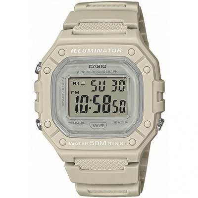 часовник,часовници,casio,casio,w,218hc,8avef,alarm,watch,cream,and,clear
