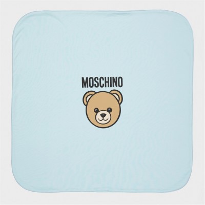 moschino,unisex,kids,baby,blanket,blue,40304