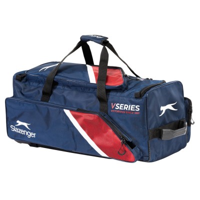 чанта,slazenger,v60,wheelie,cricket,bag,navy,red