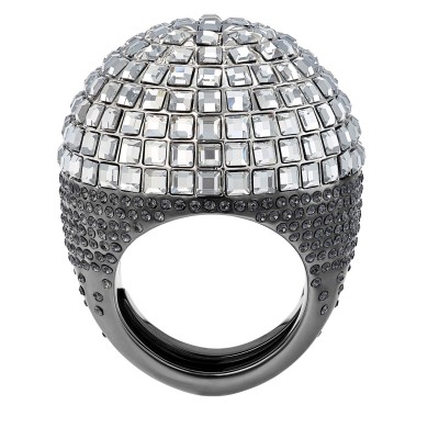 аксесоари,на,разпродажба,swarovski,celestial,fit,cocktail,ring,gray,ruthenium,plated,crystal