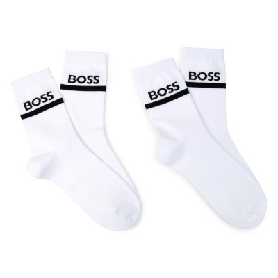 детски,чорапи,boss,logo,print,socks,junior,boys.,whie,white,10p