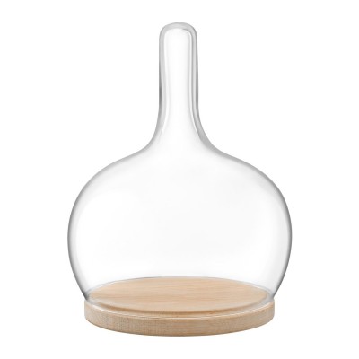 аксесоари,на,разпродажба,lsa,cloche,dome,and,oak,base,beige,clear