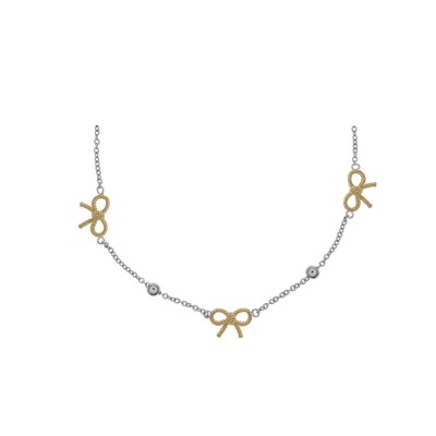 аксесоари,на,разпродажба,olivia,burton,bow,and,ball,two,tone,steel,gold,plate,necklace,slvr