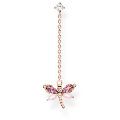бижутерия,thomas,sabo,rose,dragonfly,single,stud,sterling,silver,earrings,mltclr