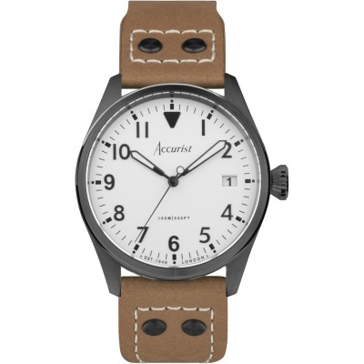 часовник,бижутерия,accurist,mens,stainless,steel,classic,analogue,quartz,watch,wht