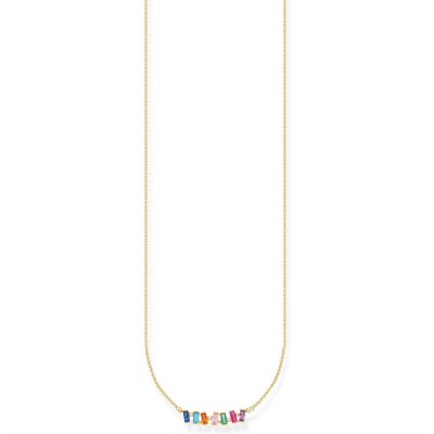 thomas,sabo,gold,rainbow,baguette,stones,necklace,mltclr