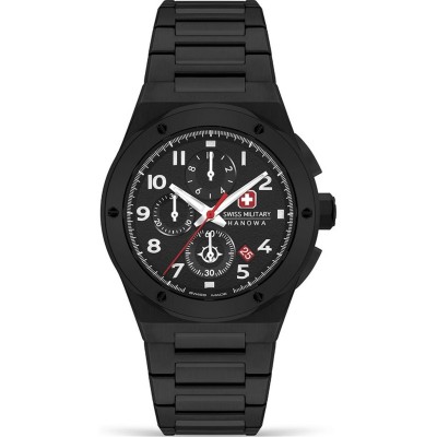 часовник,часовници,аксесоари,на,разпродажба,swiss,military,hanowa,chrono,stainless,steel,sports,analogue,watch,blck
