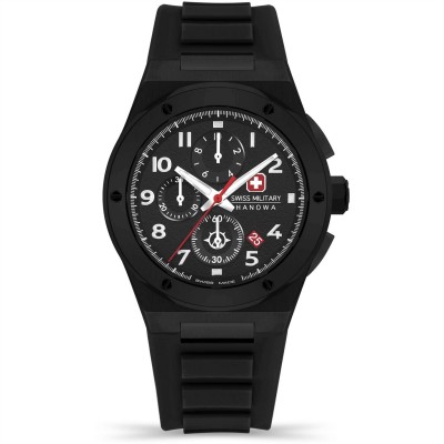 часовник,часовници,аксесоари,на,разпродажба,swiss,military,hanowa,chrono,stainless,steel,sports,analogue,watch,blck