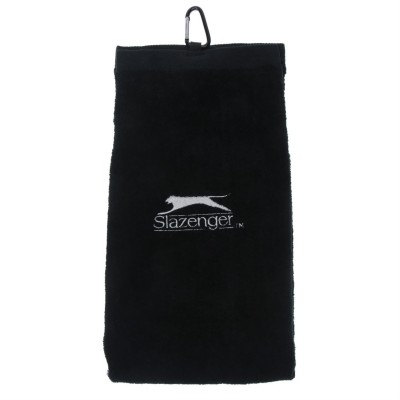 хавлиена,кърпа,хавлии,аксесоари,за,голф,slazenger,golf,bag,towel,with,carabiner,clip,black