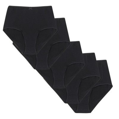 слипове,дамско,лятно,бельо,studio,5,pack,full,briefs,black