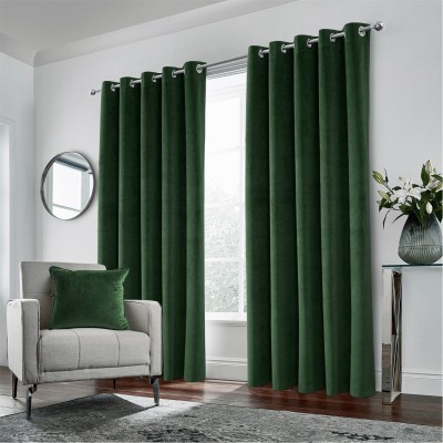 homelife,hampton,velvet,blackout,curtains,green