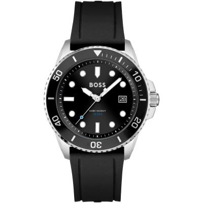 boss,mens,ace,watch,water,resistance,black,black
