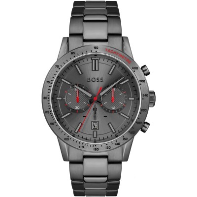 часовник,бижутерия,часовници,boss,men's,allure,44mm,stainless,steel,water,resistant,analogue,quartz,watch,grey
