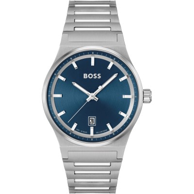 часовник,часовници,аксесоари,на,разпродажба,boss,gents,boss,candor,stainless,steel,bracelet,watch,blue,silver