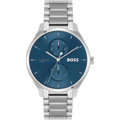 часовник,часовници,аксесоари,на,разпродажба,boss,men's,tyler,minimalistic,multifunction,watch,blue,silver
