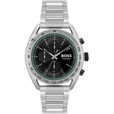 часовник,бижутерия,часовници,boss,men's,centre,court,chronograph,water,resistant,analogue,quartz,watch,black,silver