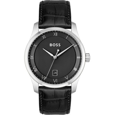 часовник,бижутерия,часовници,boss,men's,bssjwl,principle,large,roman,numerals,watch,black,black