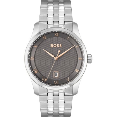 часовник,часовници,аксесоари,на,разпродажба,boss,men's,bssjwl,principle,large,roman,numerals,watch,grey,silver