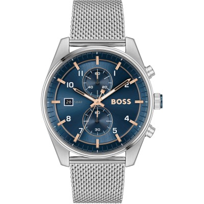 часовник,часовници,аксесоари,на,разпродажба,boss,gents,boss,skytraveller,chronograph,watch,blue,silver