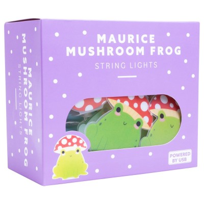 fizz,creations,maurice,mushroom,frog,string,lights,multi