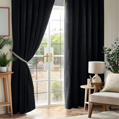 alan,symonds,chenille,blackout,pencil,pleat,top,curtains,black