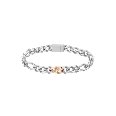 аксесоари,на,разпродажба,boss,gents,boss,rian,stainless,steel,and,rose,gold,ip,figaro,bracelet,two,tone