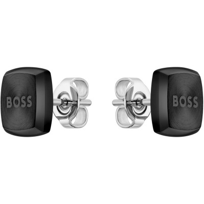 аксесоари,на,разпродажба,boss,gents,boss,yann,stainless,steel,square,earrings,black