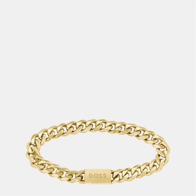 бижутерия,всички,коледни,подаръци,boss,men's,chain,bracelet,with,magnetic,closure,gold