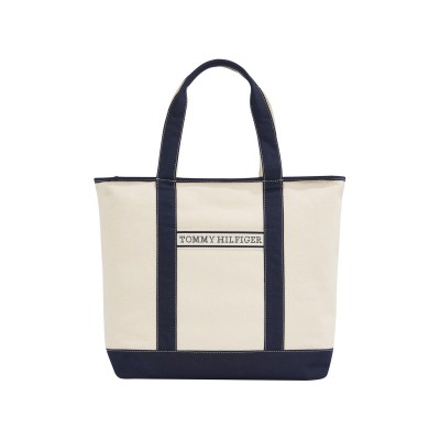 всички,чанти,tommy,hilfiger,th,summer,canvas,tote,space,blue