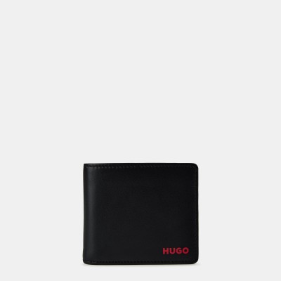 портмоне,hugo,men,s,subway,leather,bi,fold,card,wallet,black,red,002