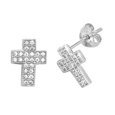 mason,knight,yager,925,sterling,silver,cros,full,stone,stud,white