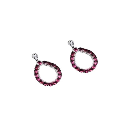 аксесоари,на,разпродажба,mason,knight,yager,oblongshape,cubic,edge,stone,dropearring,fuchsia
