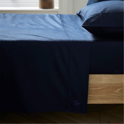 ted,baker,home,plain,dye,cotton,flat,sheet,navy