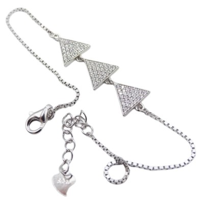 mason,knight,yager,925,sterling,silvermultitrianglebracelet,white