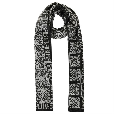шал,ръкавици,шапки,и,шалове,biba,biba,blair,logo,scarf,monochrome