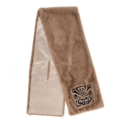 шал,ръкавици,шапки,и,шалове,зимни,аксесоари,biba,biba,logo,faux,fur,scarf,natural