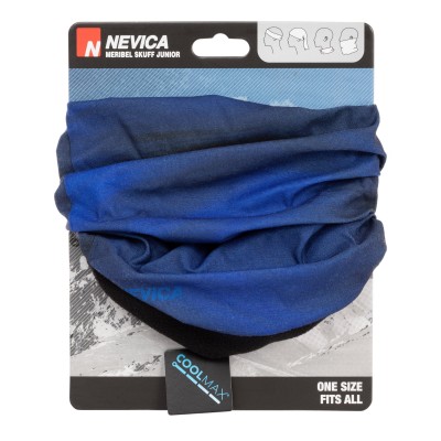 nevica,meribel,skuff,neck,gaiter,junior,blue,print