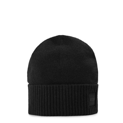 шапка,всички,шапки,зимни,аксесоари,boss,men,s,akaio,ribbed,knit,beanie,black,001