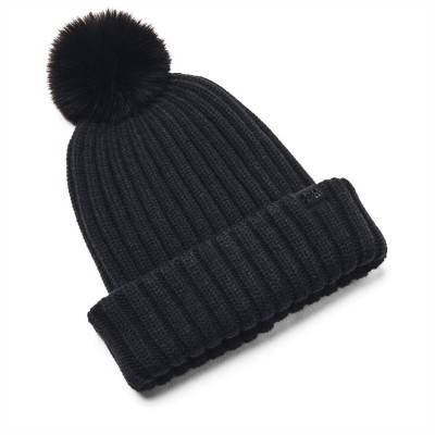 дамска,шапка,всички,шапки,зимни,аксесоари,under,armour,armour,w,halftime,pom,beanie,beany,womens,black
