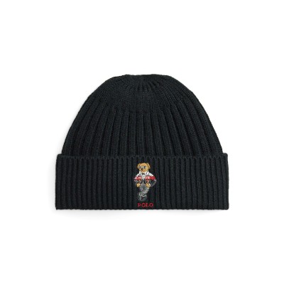 шапка,всички,шапки,зимни,аксесоари,polo,ralph,lauren,polo,bear,wool,blend,rib,knit,beanie,polo,black