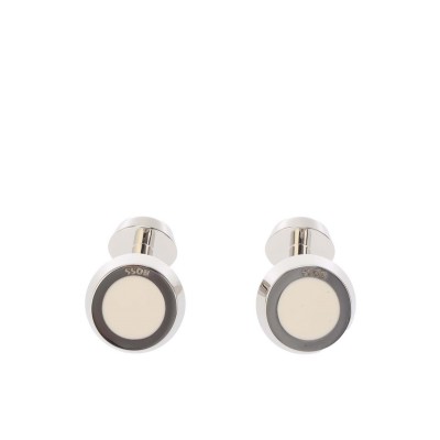 аксесоари,на,разпродажба,boss,men's,simony,round,cufflinks,white